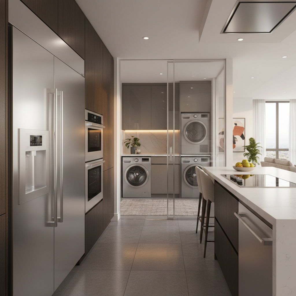 Premium appliance suite in a luxury home